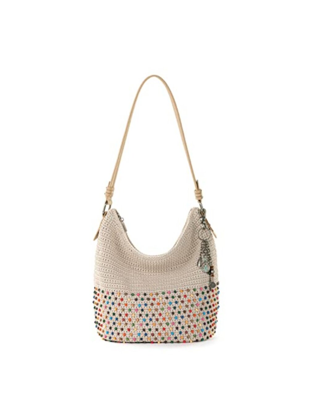 The Sak Sequoia Hobo Bag Large Hand-Crocheted Shoulder Bag Vegan Travel Purse